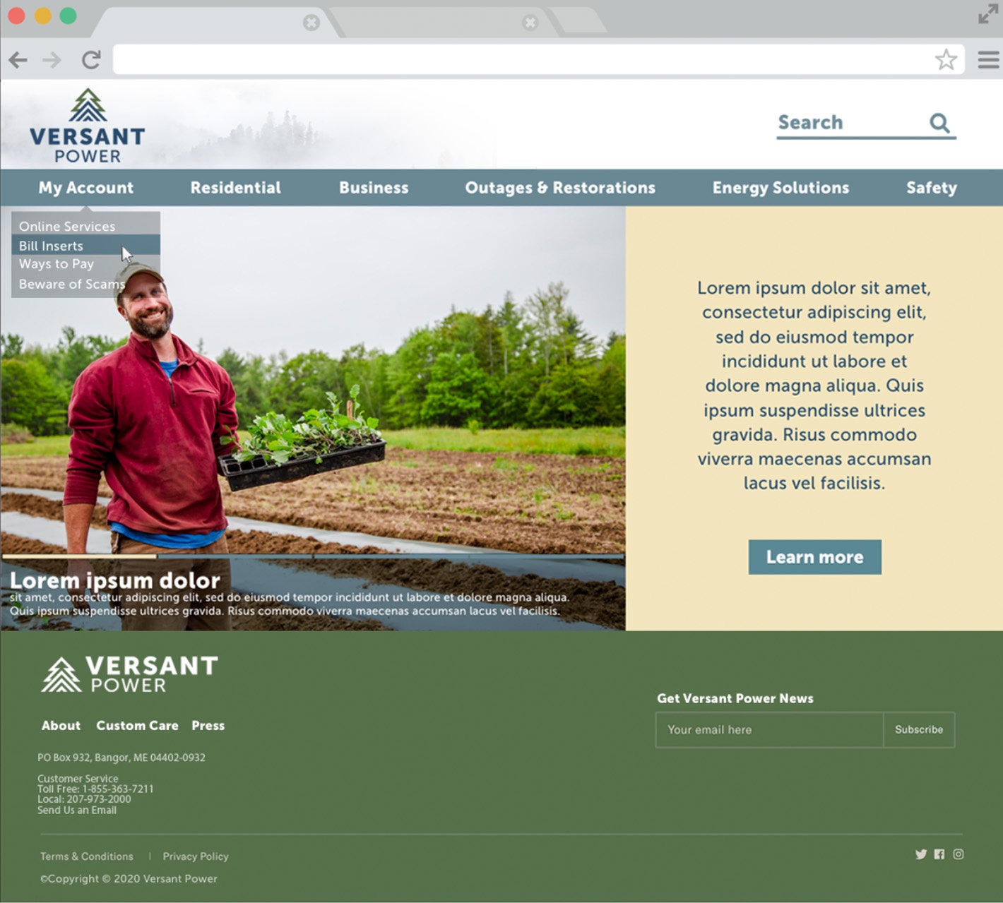 Versant Website screenshot
